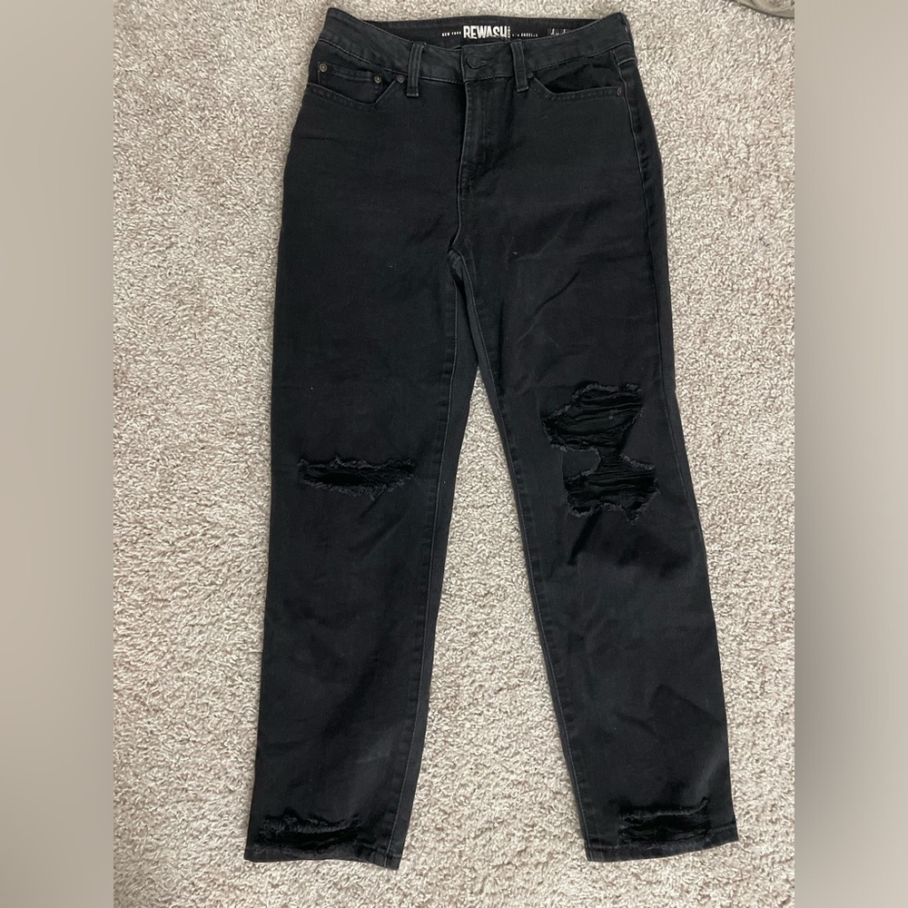 Black ripped jeans